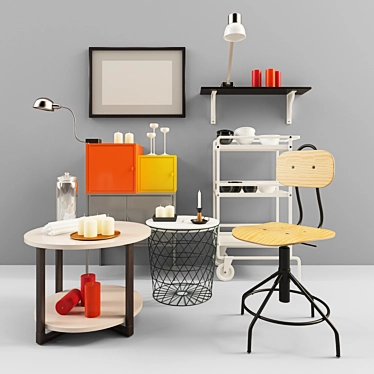 IKEA Furniture Set for Stylish Interiors 3D model image 1 