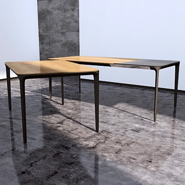 Sovet Slim Extensible Folding Table 3D model image 1 