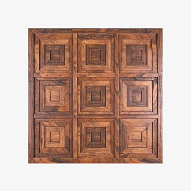 Rustic Wood Panel 3D model image 1 