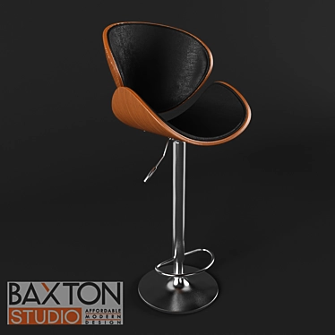 Crocus Walnut Swivel Bar Stool 3D model image 1 