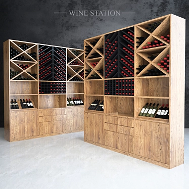 Wine Cellar: Elegant Wine Station 3D model image 1 