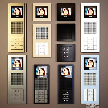 JUNG Intercoms: Versatile, Compact, and Stylish 3D model image 1 