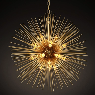 Elegant Leontyne Chandelier - CH106-18-BRS 3D model image 1 