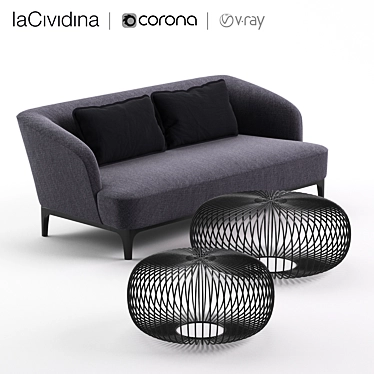 Sofa laCividina ELLE & pouf Ploff