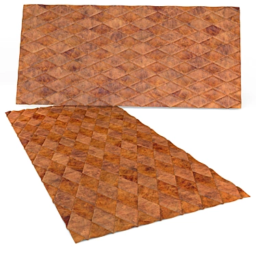 Lozenges Leather Rug - 1.2m x 2.4m, 135k Polys 3D model image 1 