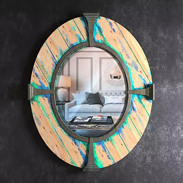 Rustic Farmhouse Mirror 3D model image 1 