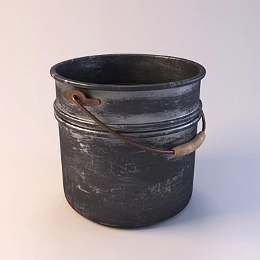 Vintage Bucket: A Witness of Lifelong Stories 3D model image 1 