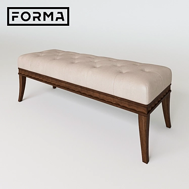 Wave Collection Bench Forma (WAV-11) 3D model image 1 