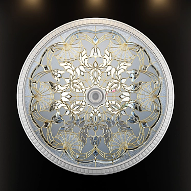 Stunning Stained-Glass Ceiling Piece 3D model image 1 