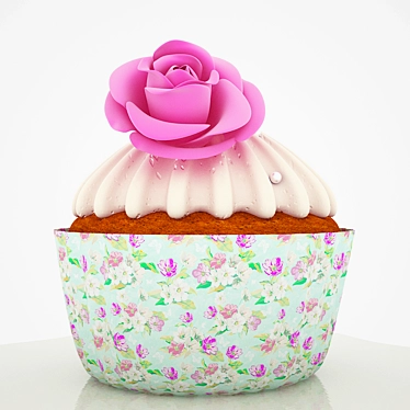 Sweet Delight Cupcake 3D model image 1 