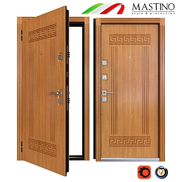 Sturdy MASTINO VENETO Metal Door 3D model image 1 