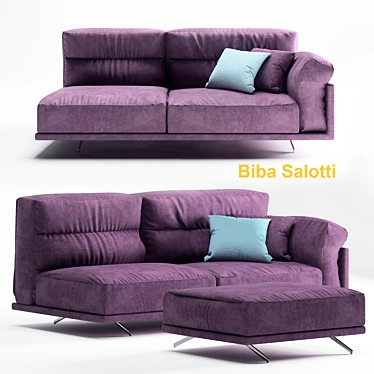 Italian Sofa: Modern and Compact 3D model image 1 