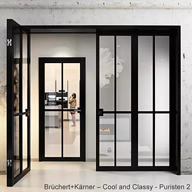 Brüchert + Kärner Cool and Classy Puristen 2 - Stylish Door Collection 3D model image 1 