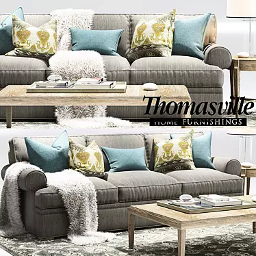 Elegant Jessie Sofa by Thomasville 3D model image 1 