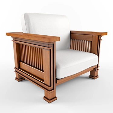 Elegant Comfort Armchair 3D model image 1 