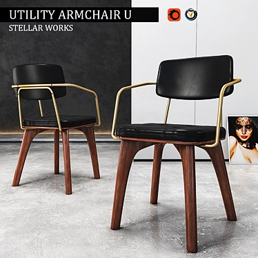 Versatile Utility Armchair 3D model image 1 