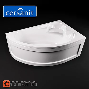 Cersanit KALIOPE: Asymmetric Bath 3D model image 1 