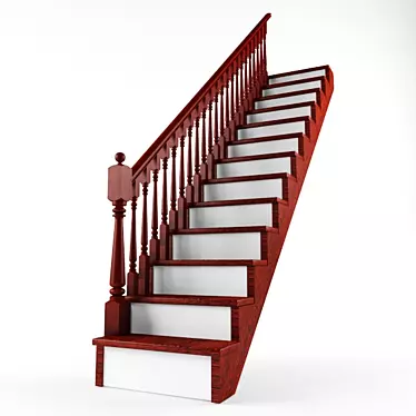 Classic Staircase: Timeless Elegance 3D model image 1 