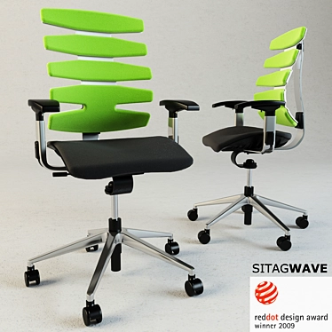 Wave Armchairs by SITAG: Sleek and Comfortable 3D model image 1 