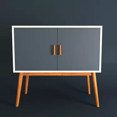 Modern Wood Design Sideboard 3D model image 1 