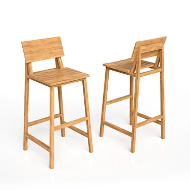 Modern N4 Bar Chair 3D model image 1 