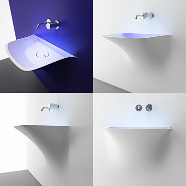 Antonio Lupi SOFFIO: Elegant LED-illuminated Inset Sink 3D model image 1 