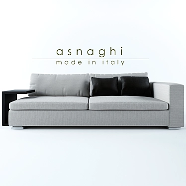 Asnaghi Modern Sofa: Spring Chic 3D model image 1 