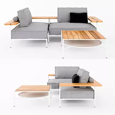 Gloster Tray Lounge Set 3D model image 1 