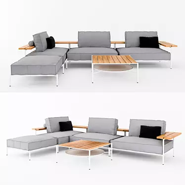 Gloster Tray Lounge C Set 3D model image 1 
