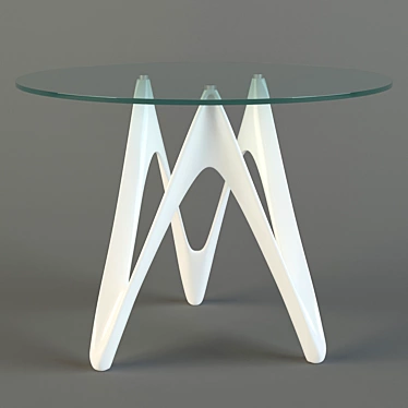 DE Varo Prismea 100: Stylish Glass Dining Table 3D model image 1 