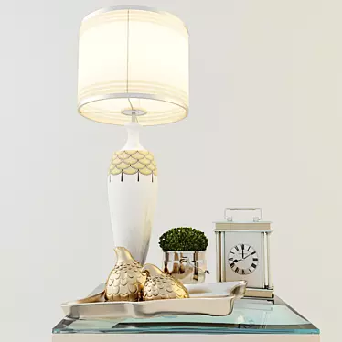 Modern Decor Set with Floor Lamp 3D model image 1 