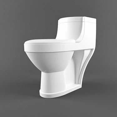 Sleek Flush Toilet Model 3D model image 1 