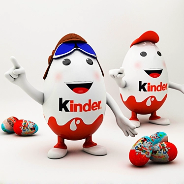 Kinderino Surprise Egg: Big, Fun-filled! 3D model image 1 