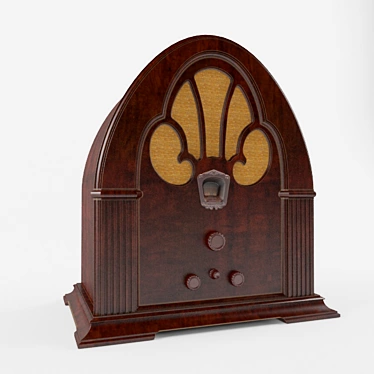 Vintage Philco Baby Grand Cathedral Radio 3D model image 1 