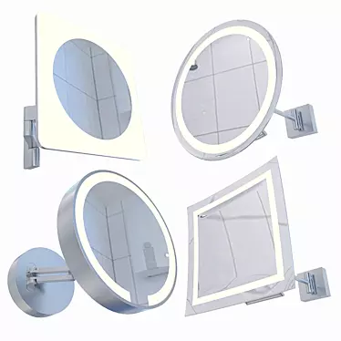 Elegant Light Mirrors 3D model image 1 