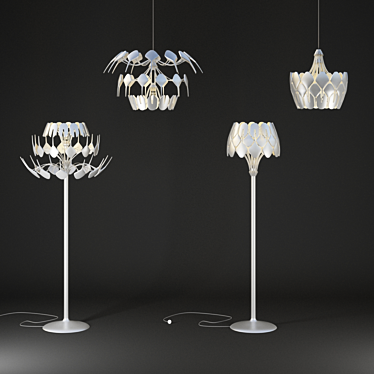 Stunning Flake Lamps Collection 3D model image 1 