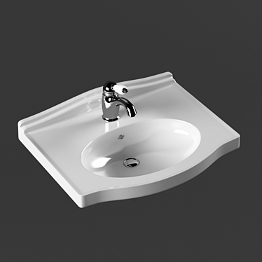 Elegant Galassia Ethos Sink + Fabio Mixer 3D model image 1 