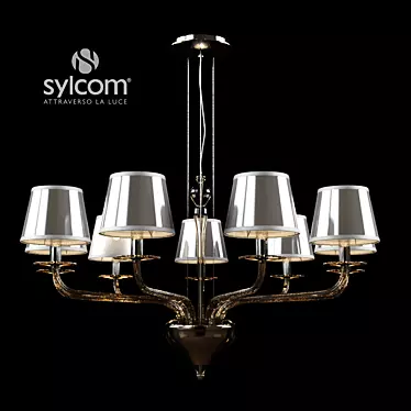 Sylcom Segno 6 Chandelier - 9-Light, 108cm Diameter 3D model image 1 