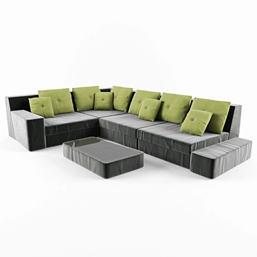 Milan Modular Corner Sofa 3D model image 1 