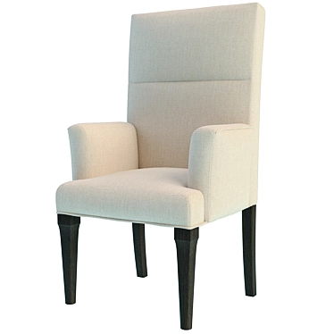 Trovato Natural Dining Arm Chair 3D model image 1 