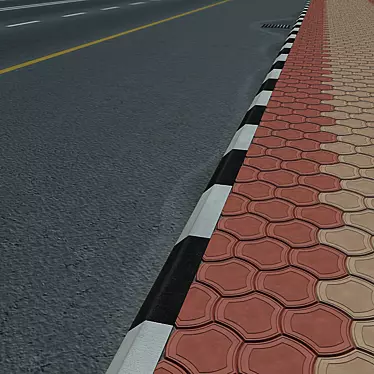 Urban Pathway: Paving the Streets 3D model image 1 