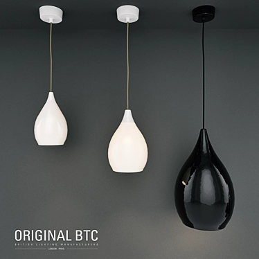 Sleek BTC Pendant Light 3D model image 1 