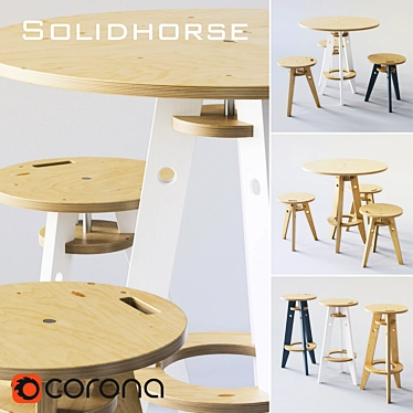 Chair and table Solidhorse