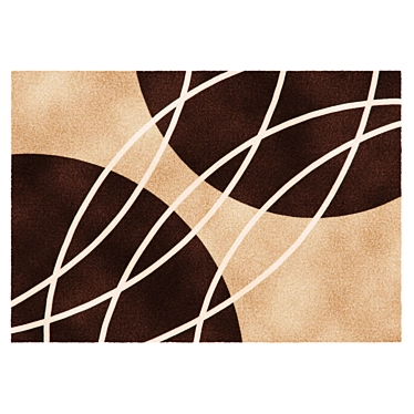 Striped Displace Rug 3D model image 1 