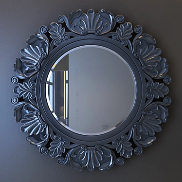 Elegant Circular Mirror: Howard Elliott Anita 3D model image 1 