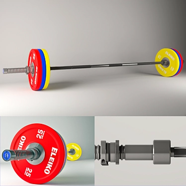 Eleiko Olympic Barbell Set 3D model image 1 