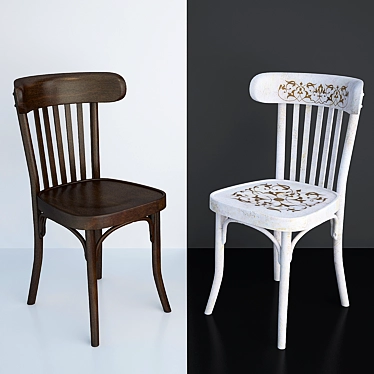 Title: Vintage Viennese Chair: Restored Replica 3D model image 1 