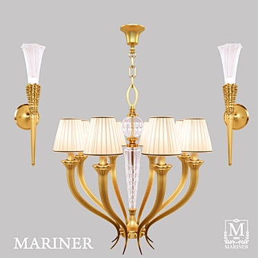 Elegant Chandelier Set: MARINER 20018 & ARBs 3D model image 1 