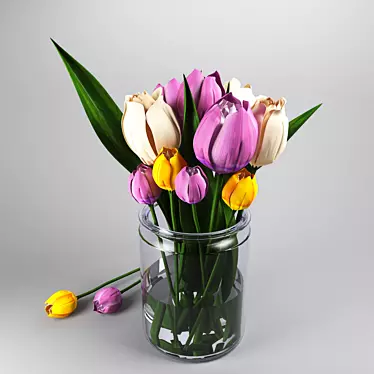 Vibrant Tulips: 2012 Edition 3D model image 1 