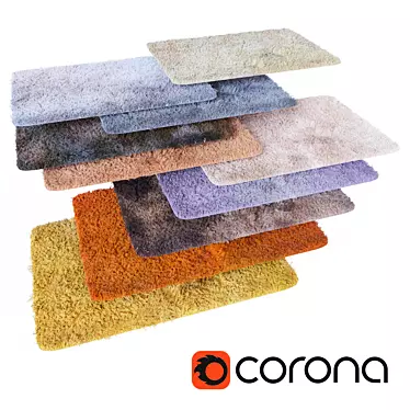 10-Piece Assorted Artificial Carpets | 200cm x 140cm 3D model image 1 